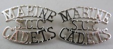 Anodised Shoulder Title Pair MARINE/SCC/Cadets Royal Marine Sea Cadet Corps