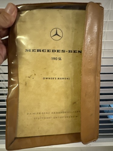 Mercedes 190sl owners manual - mercedes,