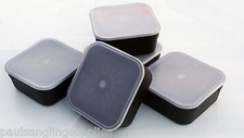 5 x 2. pint standard Fishing square bait boxes for maggots , corn meat etc