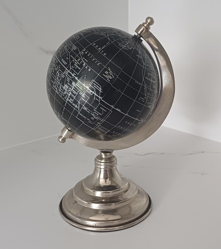 Black and silver desk - silver, top
