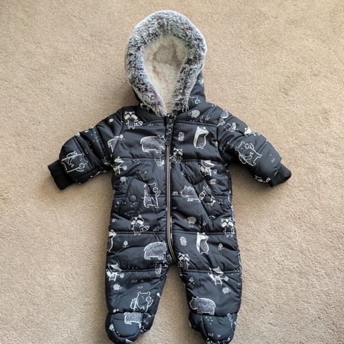 George faux fur pramsuit - george,