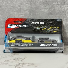 Majorette Mercedes-AMG GLC 63 S with CLE 53 Diecast Model Car - Deluxe Trailer