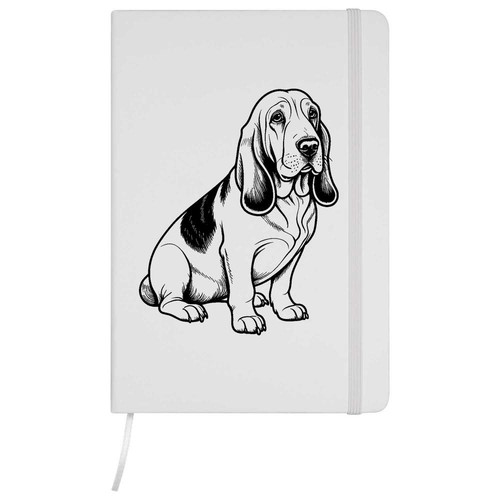 Basset hound dog white - 'basset, dog'