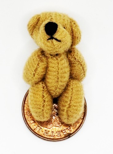 Dolls house brown teddy - dolls, bear