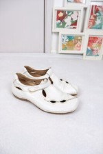 Orthopedic real genuine Leather Flat Shoes Gabor Jollys white slip on UK5 EU38 s