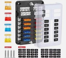 12 Way Blade Fuse Box Block &