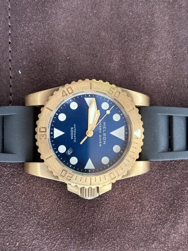 Helson shark diver brass 42mm - shark,