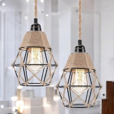 Black Rustic Lamp Shades x 2