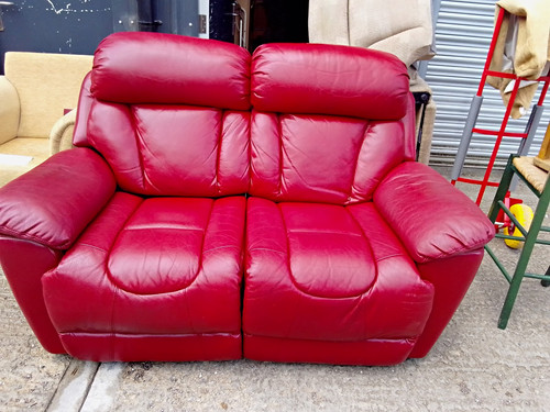Red leather seater electric - 2,