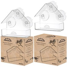 2 Glass Window Bird Feeder