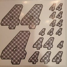 Silver Engine Turn #4’s Vinyl Decals 1/10-1/12 