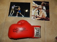 KEN BUCHANAN COLLECTION  GLOVE & PHOTO AUTOGRAPHED BOXING  "LOOK"  W/PROOF