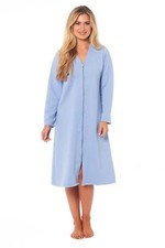 Womens Housecoat Quilted Zip