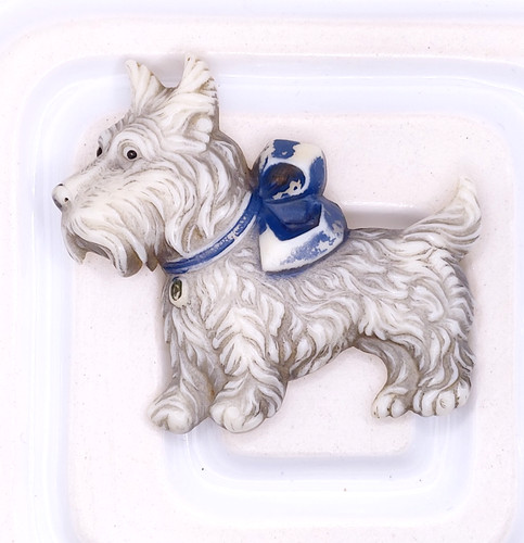Scottie westie dog brooch - westie,