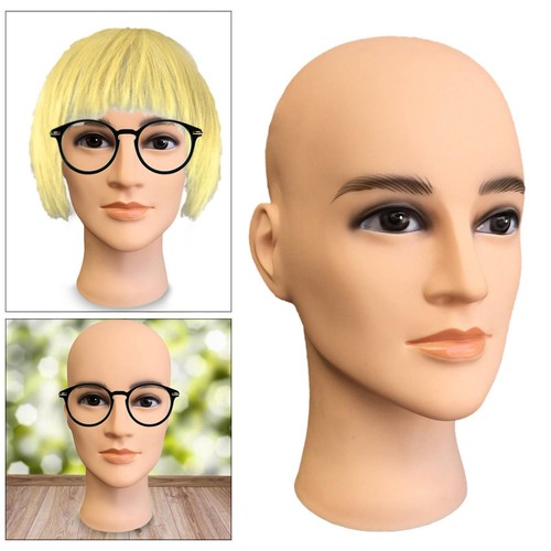 Male bald mannequin head - mannequin,