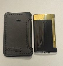 Genuine Leather Case Pouch sleeve for S.T. Dupont Slim 7  (UK POSTAGE) BLACK 