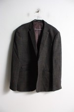 Primark Mens Check Tweed Style Jacket - Green - Size Large L (L19)