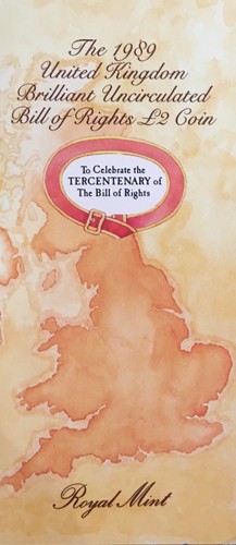 1989 coin bill of - £2, rights