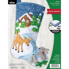 Bucilla 18" Felt Christmas Stocking Kit - Snowy Retreat