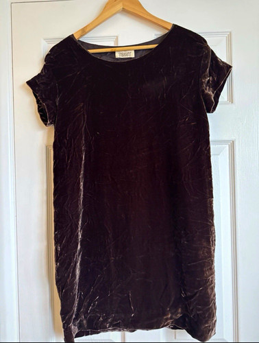 Toast brown velvet shift - toast, dress