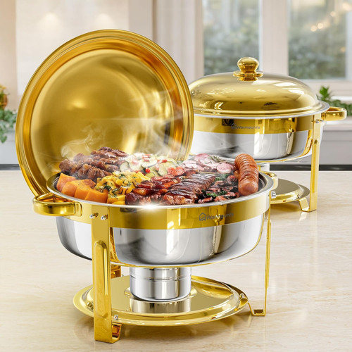 Gold chafing dish - gold, buffet