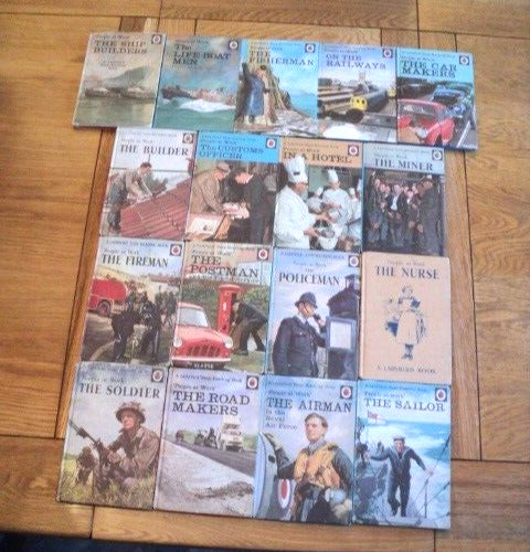 Ladybird people work books - at,
