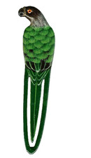 Jumbo Plastic Bookmark Paper Clip Parrot Bird Lover Green Black Gift Him Man Her