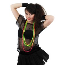 BLACK 80S MESH TOP NEON