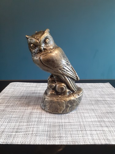 Stone garden owl - stone,