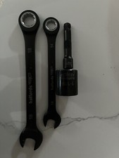 Halfords Advanced Ratchet Spanner Combination Straight (black edition) 