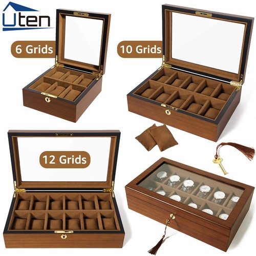 Grid watch box wooden - watch,
