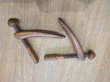 Vintage Pair Watts's Patent Screw Wooden Shoe Trees Stretchers