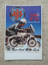 AJS Motor Cycle Advert REPRO Postcard
