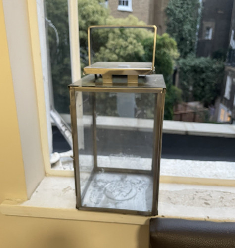 Zara home gold metal glass - gold,