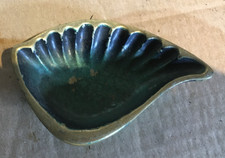 Green brass shell trinket dish