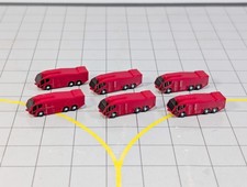 6x Red AIRPORT PANTHER FIRE TRUCKS Aircraft GSE Equipment 1:400 Scale Diorama