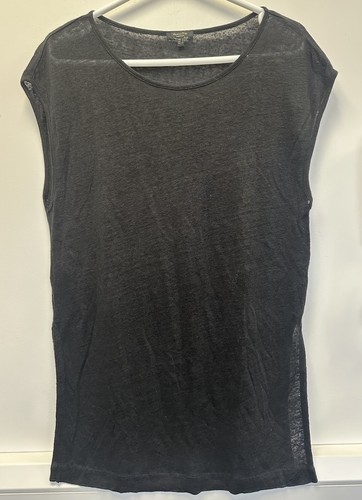 Massimo dutti black linen top - dutti,