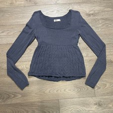 Hollister Blue Cable Knit