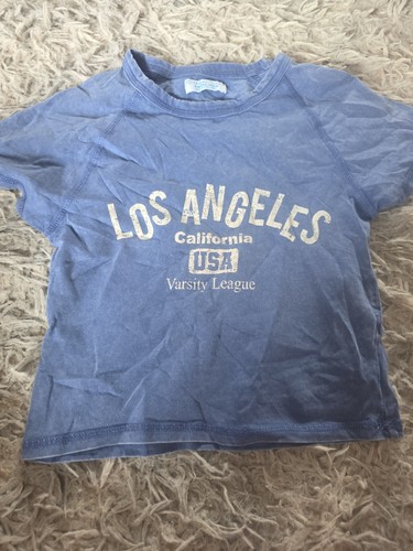 Girls blue crop - girls, top
