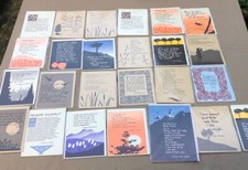 Vintage NOS Athena International Blue Mountain Poem Collector Cards 1970s Schutz