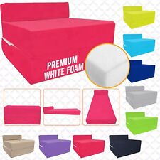 Cotton Twill Z Bed Single Size Fold Out Chairbed Chair Foam Folding Guest Sofa