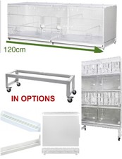 120cm Finch Canary Budgie Plastic Double Bird Breeding Cages Divider in Options