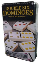 Double Six Dominoes 28 Colored