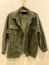Women's Corduroy ZARA Green Jacket, EUR Size S, Good Condition