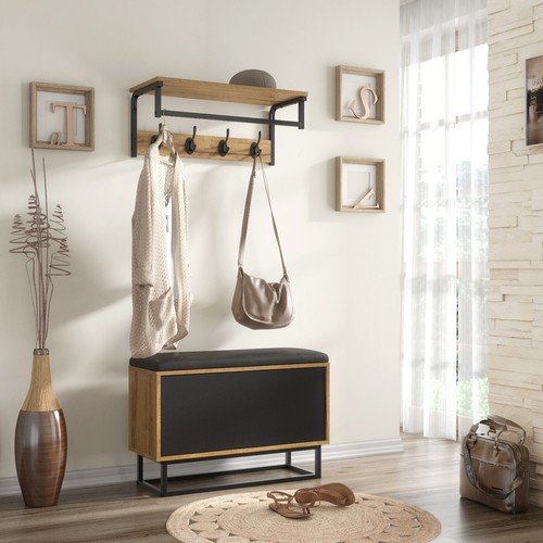 Hallway coat rack wall - hallway, mounted