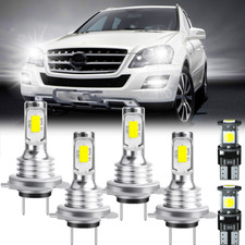 FOR MERCEDES ML 2005-ON 6X 6000K Led HID Headlight High/Low/Side Light Bulbs Kit