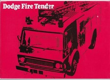 1976 Dodge Trucks (UK) K850 Fire Tender brochure: Chrysler UK publication