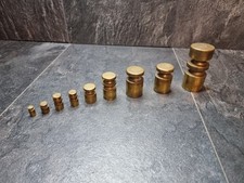Set Of 9 Vintage Metric Brass