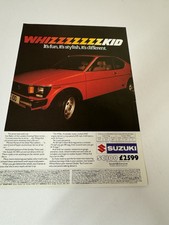 Original Vintage 1981 Suzuki SC100 Red Magazine Advert Man Cave Wall Art Retro