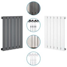 Radiator Horizontal Single Flat Panel Designer Slimline Rad Anthracite White UK
